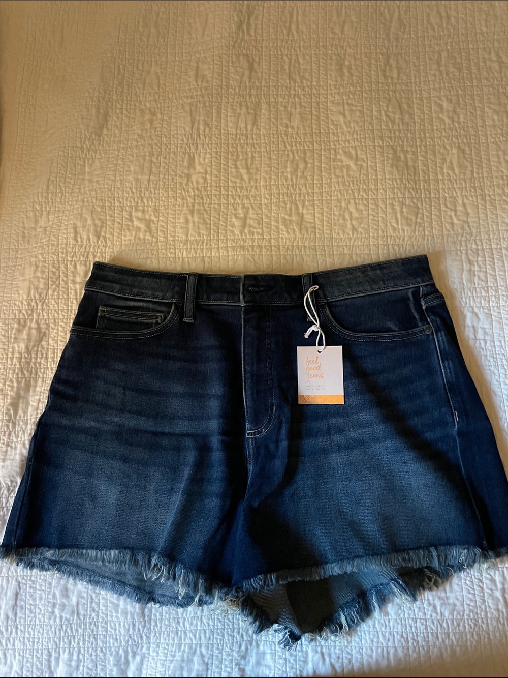 Lauren Conrad Blue Denim Frayed Hem Shorts